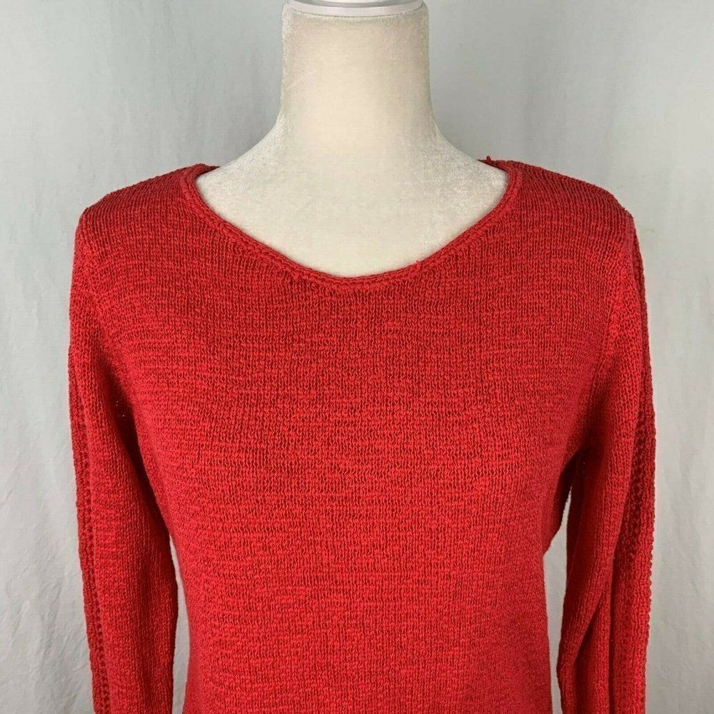 Rachel Zoe Karla Sweater L Open Loose Knit Pink
